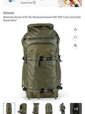 Shimoda Action X70 70L Backpack Green new